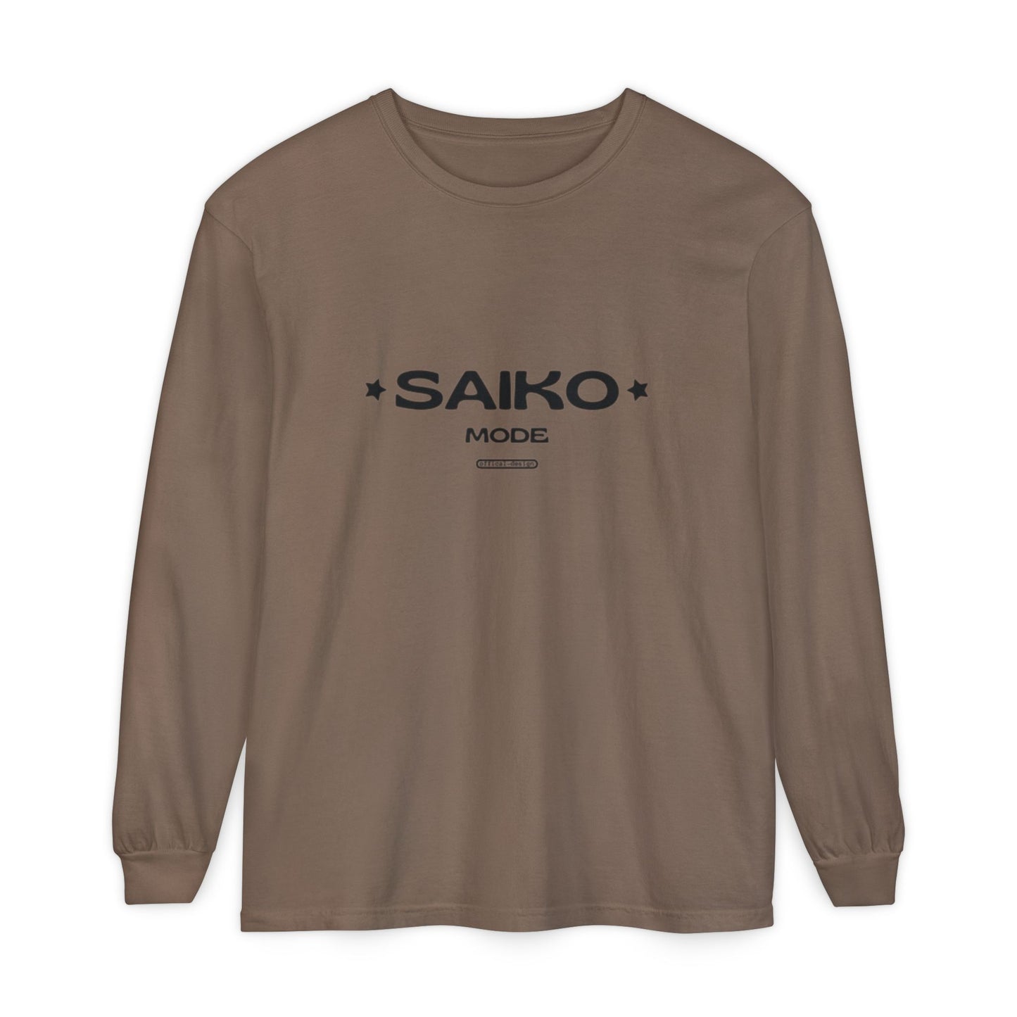 Stylish SAIKO MODE Long Sleeve T-Shirt - Unisex Garment-Dyed Casual Wear