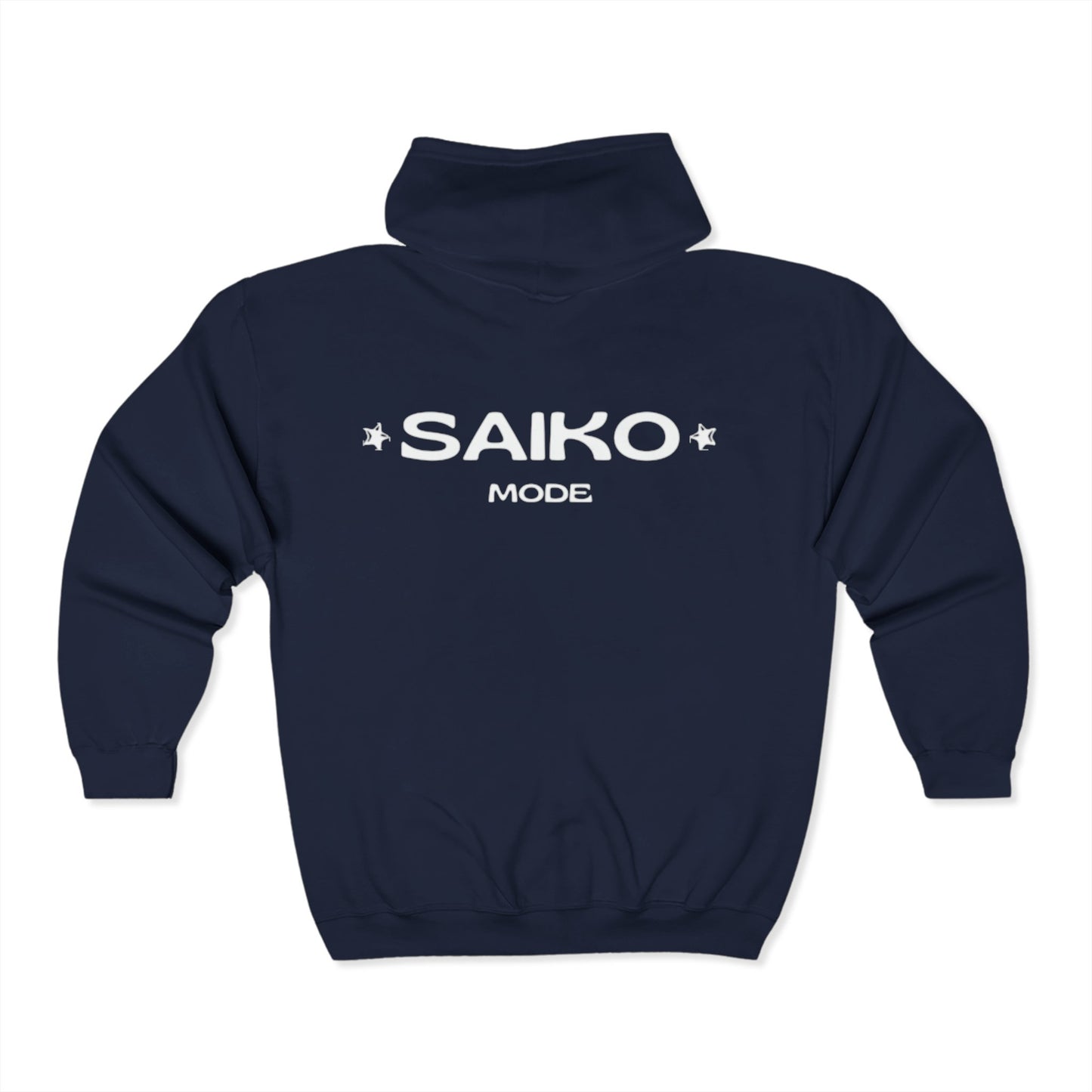 Saiko Mode BACK DESIGN Unisex Heavy Blend Full Zip Hooded Sweatshirt - Cozy Streetwear Essential