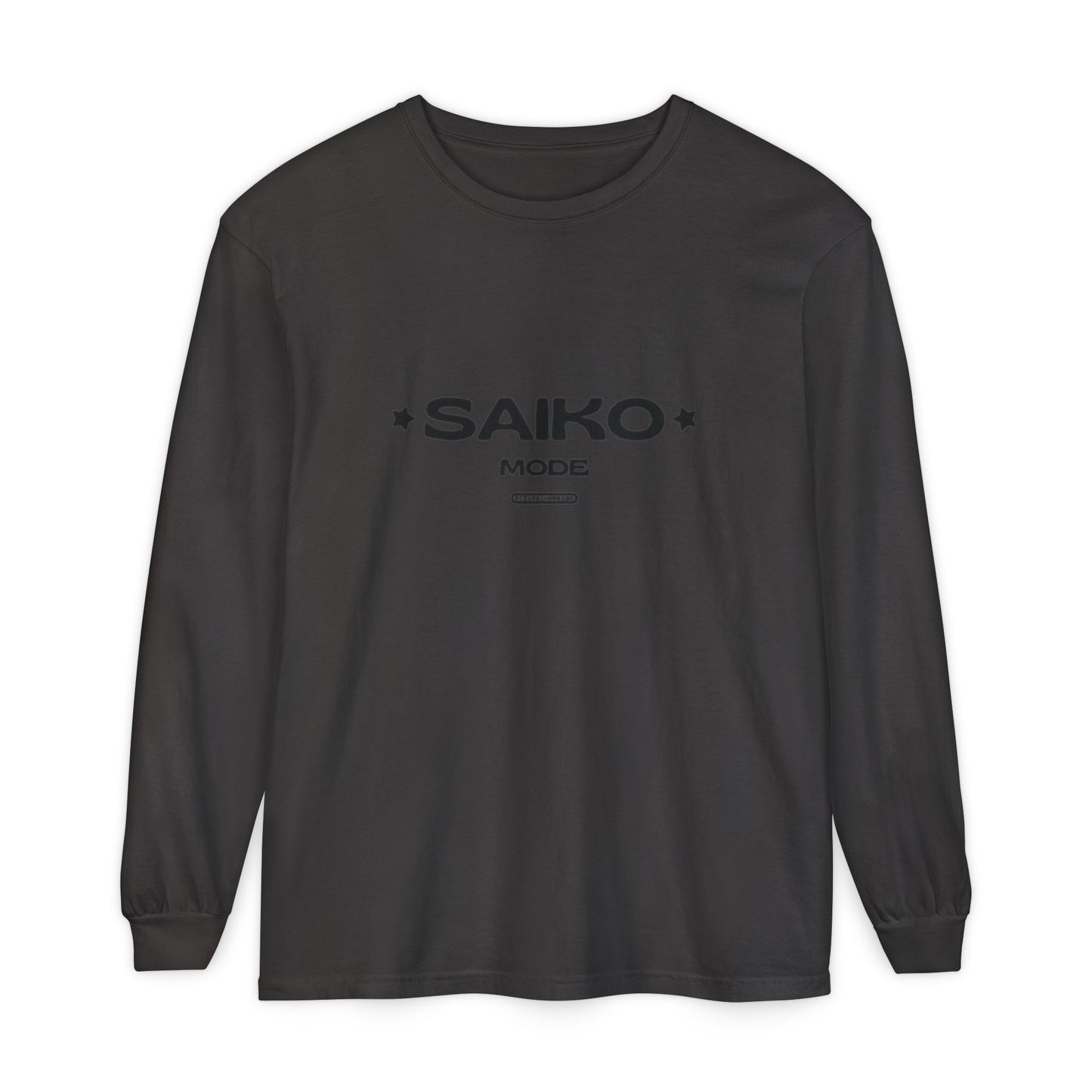 Stylish SAIKO MODE Long Sleeve T-Shirt - Unisex Garment-Dyed Casual Wear